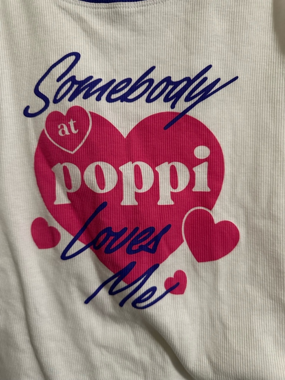 🌸🪻 Limited Edition Poppi Crop White and Purple Graphic Tee 💗 XXL NWT - Picture 3 of 5